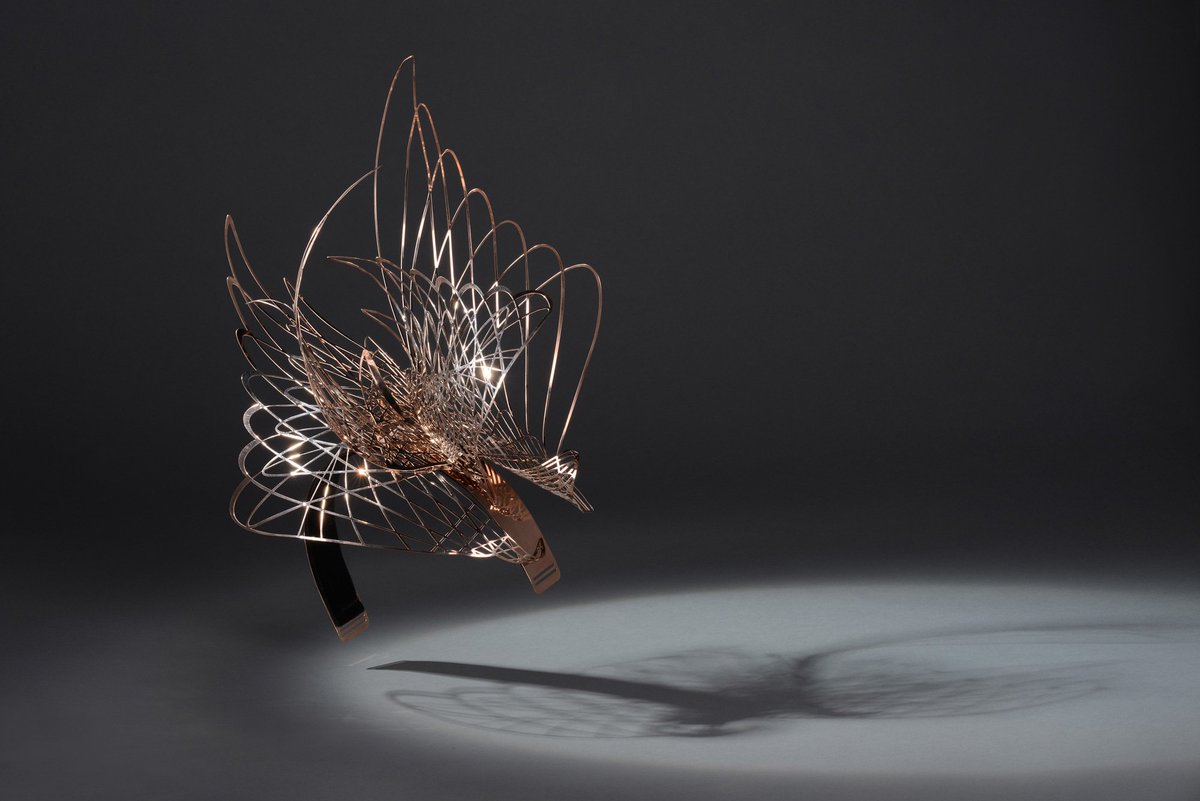 #cockpitedit Rosewing fascinator from <a href="/emma_yeo/">EMMA YEO</a>.  Meet Emma at the Deptford #cockpitopenstudios. Photo by Colin Crisford