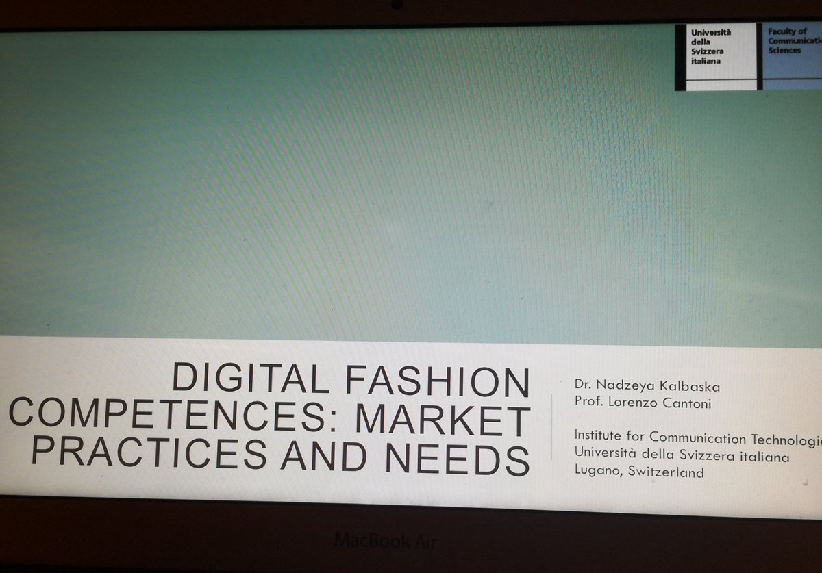 NadzeyaSabatini's tweet photo. Great privilege to start a new #research line in #digitalfashion &amp; present our first study on needed #skills at  #globalfashionconference https://t.co/u99swXxbco