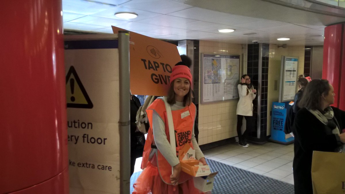 rshotton's tweet photo. Smart. Cancer Research collect money via contactless (which reduces price sensitivity) at Warren St @MediatelNews https://t.co/i1sjTDm9ji https://t.co/3eSlnvOQeW