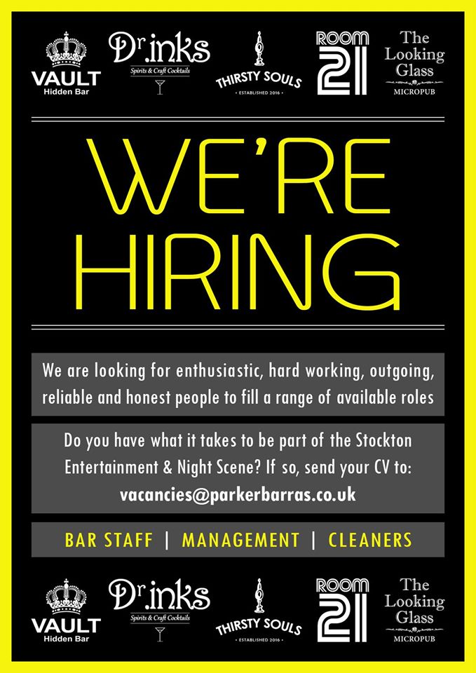 Are you looking for a new challenge? And have what it takes to succeed in the entertainment/bar sector? Is so, then send in your CV!
