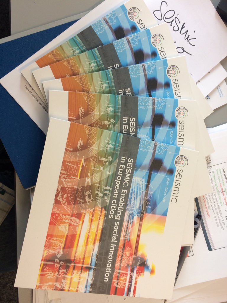 Johannes_R_'s tweet photo. Just got 150 #seismicEU books delivered. Final conf next week. #cocreation #urbanresearch @JPIUrbanEurope @URBACT  @levenpoly @urbanalys https://t.co/GmmMsdlzHF