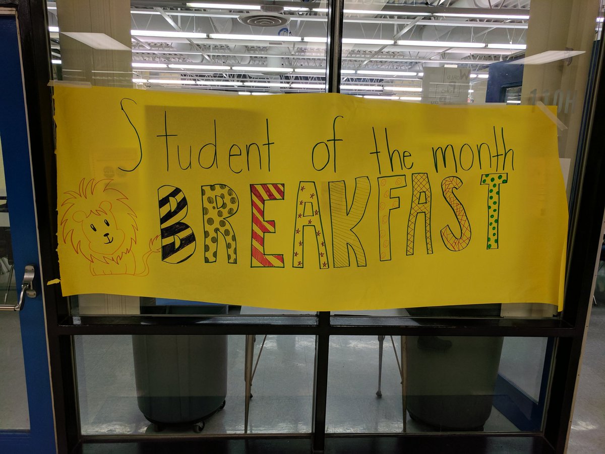 BommScienceGLHS's tweet photo. Make sure to stop down to the annex for the breakfast all you #glhs students of the month! #renwithit @GLHS_ren https://t.co/w2PLKOe78Y