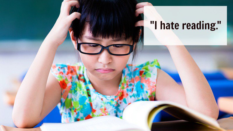WeAreTeachers's tweet photo. We've all taught kids who say they "hate reading." Here are some ideas to help. https://t.co/AkDXDkIo5x #elemchat #dyslexia https://t.co/MglKjhHa3T