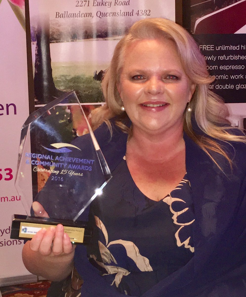 BushBabeofOz's tweet photo. She WON! Innovation and Leadership award winner at the Qld Regional Achievement and Community Awards!!! #QldRACA @FixBushInternet #Agchatoz https://t.co/p5Ffz7lkka