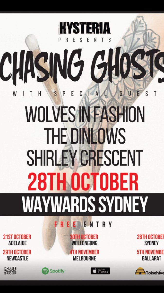 Us - supporting <a href="/ChasingGhostsAU/">Chasing Ghosts</a> Friday 28th October at Waywards #chasingghosts #janedoe