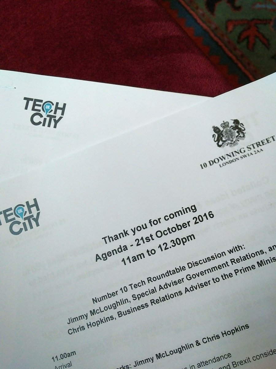 eileentso's tweet photo. thks Jimmy McLoughlin Chris Hopkins No 10 Downing St for hosting such a constructive @TechCityUK roundtable re importance of UK tech/digital https://t.co/DIatyoPw8o