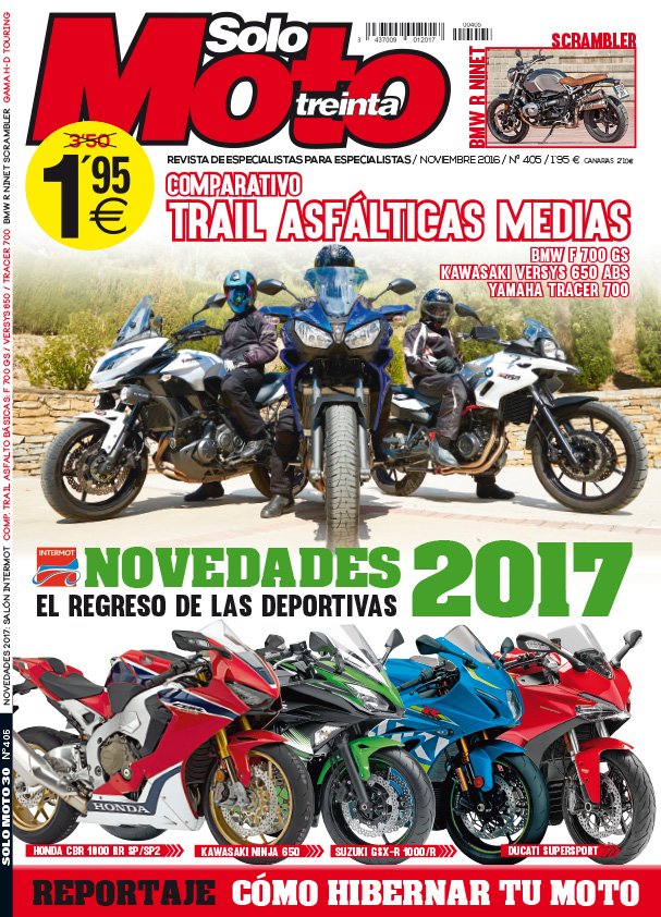 motoeventstours's tweet photo. Ya tenemos el @SoloMoto30 #405 en los quioscos! Analizamos todas las novedades vistas en #intermot2016 https://t.co/gH8A1bmRLa https://t.co/q9TSAULtFd