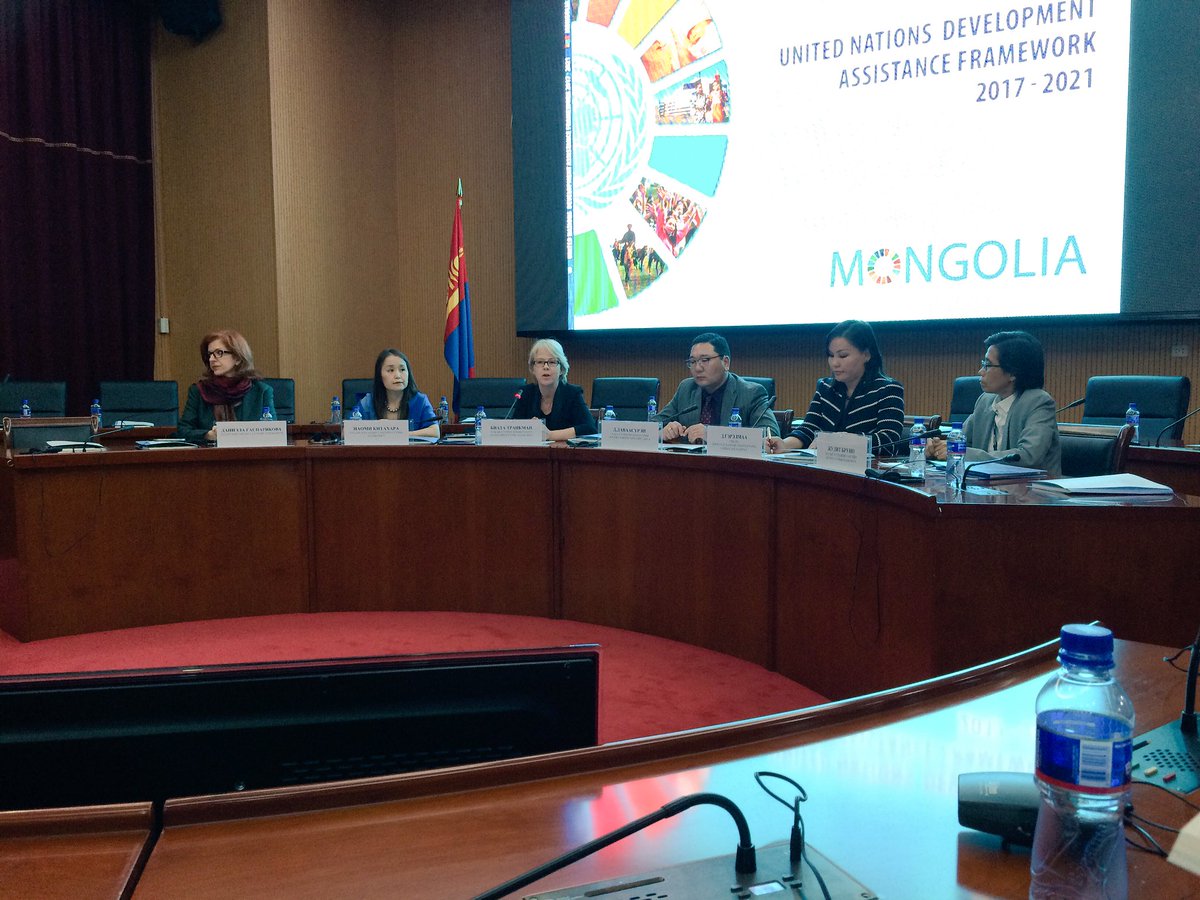 Excited to celebrate the launch of #UNDAF, 55th anniversary of #Mongolia's accession to <a href="/UN/">United Nations</a> &amp; #UNDay at <a href="/MFA_Mongolia/">MFA Mongolia</a>. <a href="/beatetrankmann/">Beate Trankmann</a>
