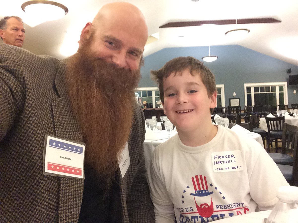 PresidentBeard's tweet photo. We are at the Candidates Breakfast and ready to rock! #electthebeard #No270 #WriteInHartnell #2016Election #Hartnell4President https://t.co/De8R96XT1r