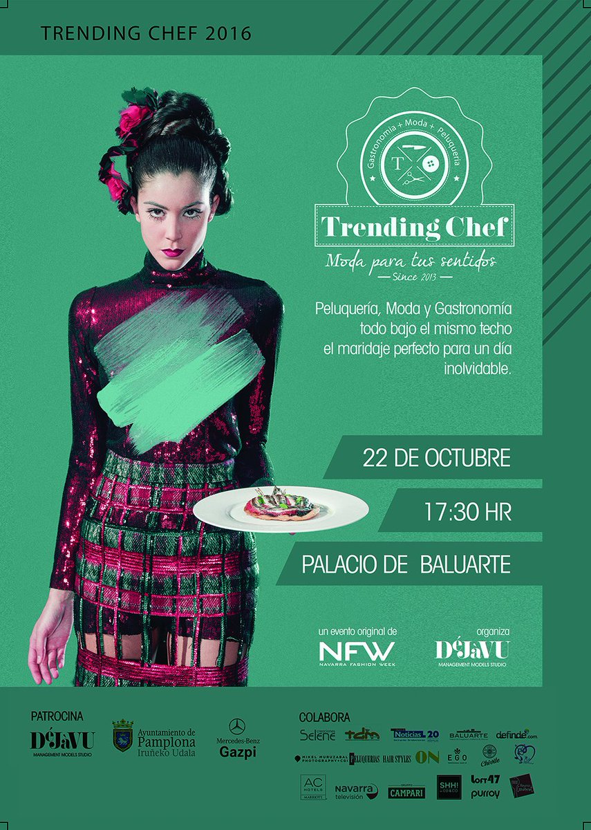 rapunceloide's tweet photo. The #TrendingChef is ready… #peluqueria #Moda y #Gastronomia en la misma pasarela #nfw2016 #fashion #Navarra #fashionblogger https://t.co/by3HU8eDqi