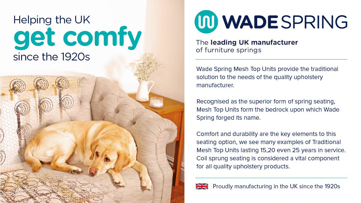 wadespringltd's tweet photo. Helping the UK get comfy since the 1920s. For info on our Coil Sprung Mesh Top units and all other products, see https://t.co/dZvXqTUzWH https://t.co/j38hCq0zqT