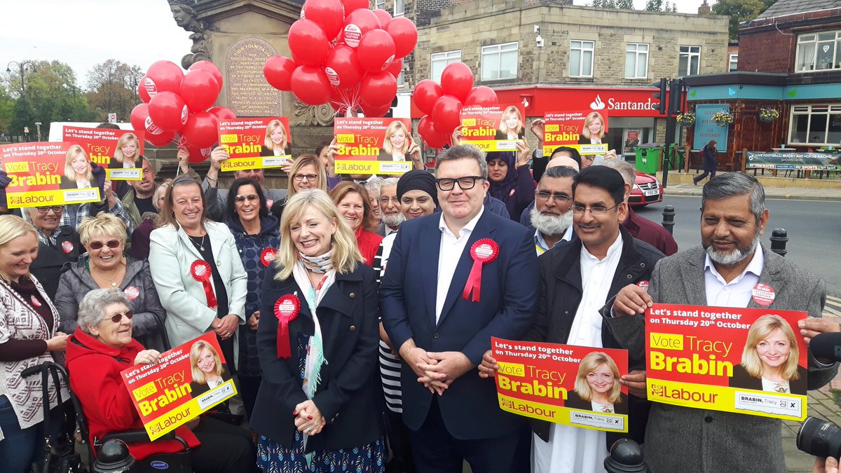 TracyBrabin's tweet image. I've been out in Heckmondwike this morning with @tom_watson thanking voters and supporters. Now to work!