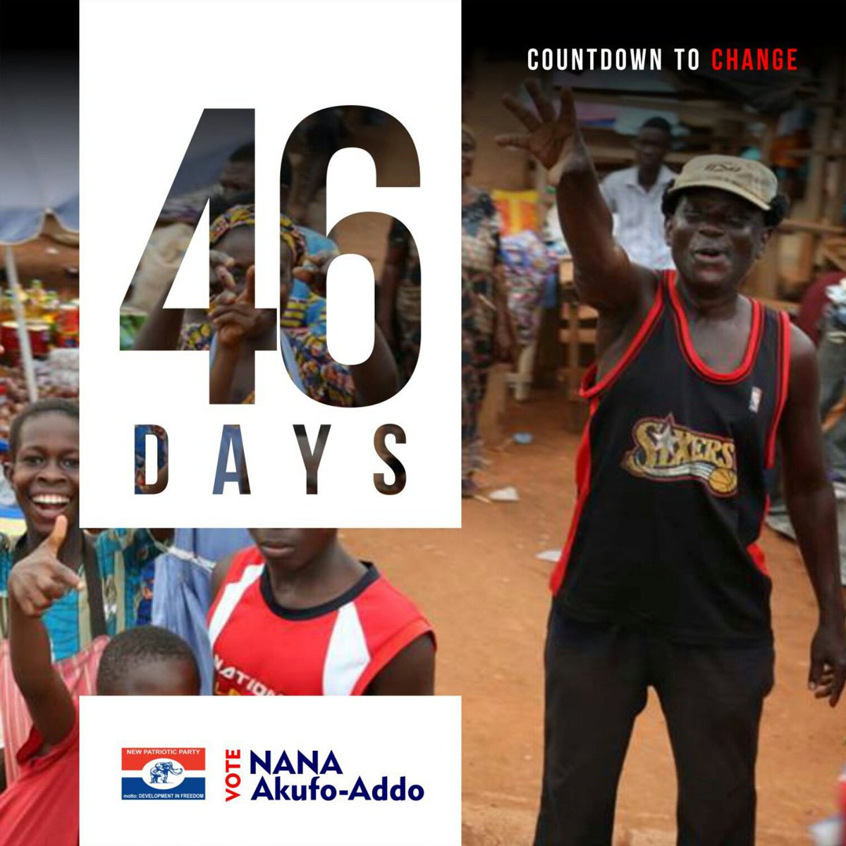 #CountdownToChange 
#NPPManifesto 
#MyVisionForGhana 
#AdoptApollingStation 
#VoteForChange 
#ChangeIsComing