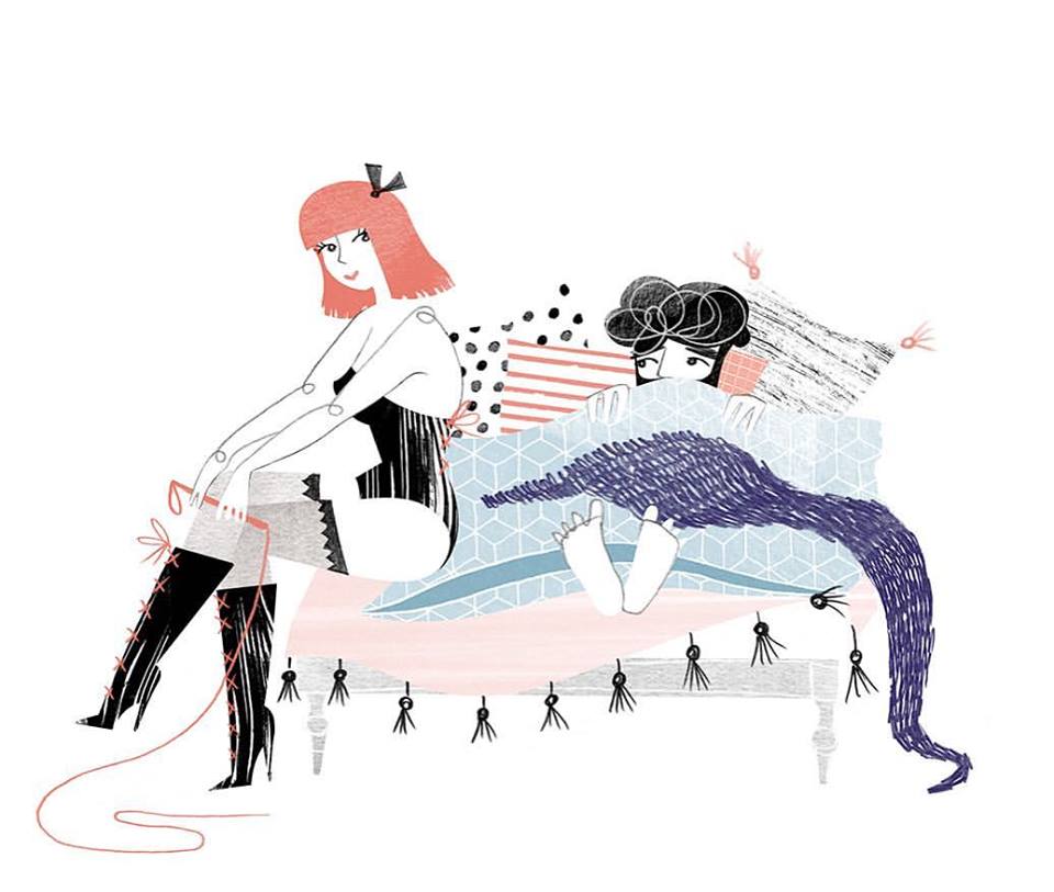 Envelop's tweet image. Utrecht's @cracco_nl did this amusing drawing for @Flaironline's sexual compatibility test! Great mix of paper cuts and hand drawn elements.