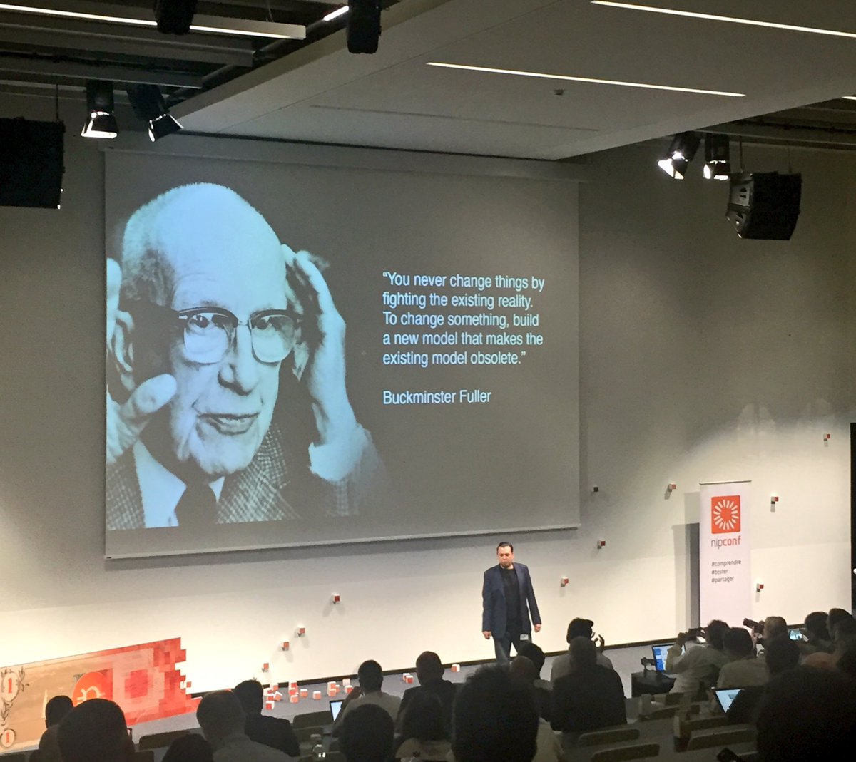 eugen12's tweet image. Stephan Tual, Slock.it COO speaking @nipconf about the Blockchain Revolution #Nipconf @slockitproject