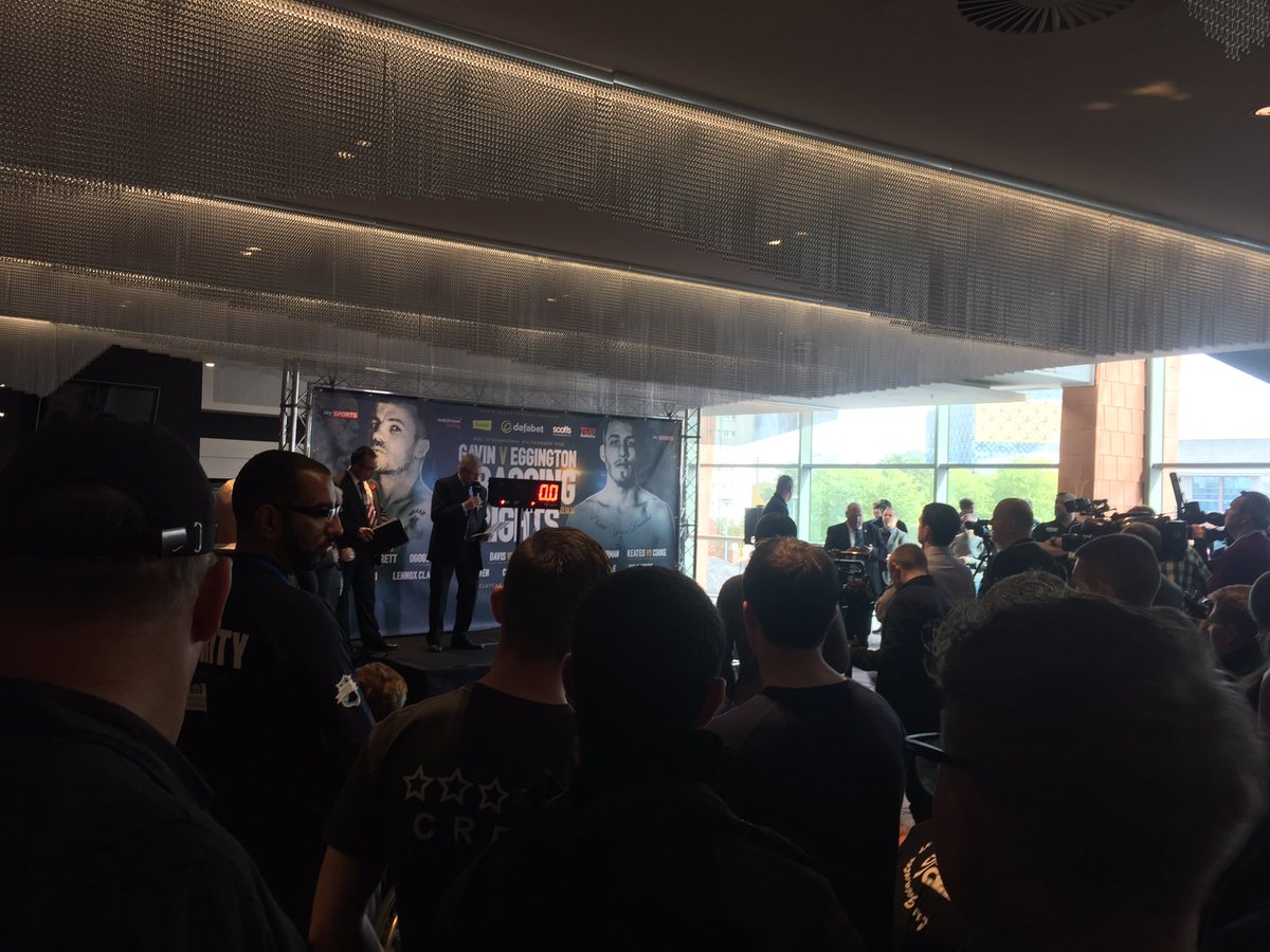 UtilitaArenaBHM's tweet photo. The weigh-in is underway here ahead of tomorrow night's Gavin vs Eggington clash! #BoxingBham #BraggingRights https://t.co/foJvVQt9l0