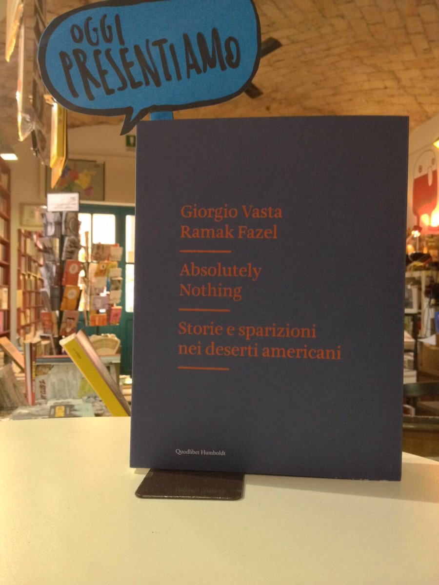 #AbsolutelyNothing che dire? Ore 20,30 #GiorgioVasta in compagnia di #AndreaCortellessa <a href="/quodlibet_/">Quodlibet edizioni</a>  tutti invitati!