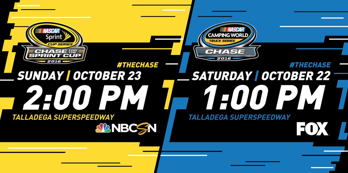 NASCAR's tweet photo. 3-wide racing. 
2 elimination races. 
1 wild weekend. 

#TheChase: https://t.co/1I8KZcx41U https://t.co/aNns3yx7oa