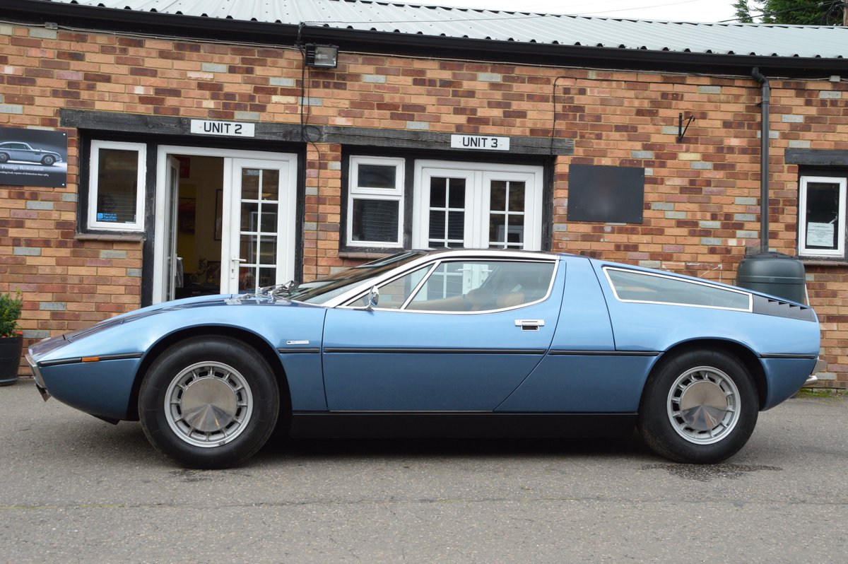 PrestigeSurrey's tweet photo. The 1973 Maserati Bora is finished. Following the top Prestige Restoration treatment. Full Re-Spray &amp; Sympathetic Interior Re-Trim. https://t.co/gf8VJCmn66