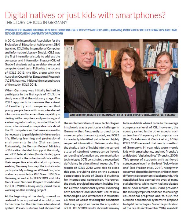 iea_education's tweet photo. #Digital natives or just kids with smartphones? Birgit #Eickelmann tells the story of #ICILS in #Germany https://t.co/0Z7as7YrVt  #edchat https://t.co/x05TD8Ysy4