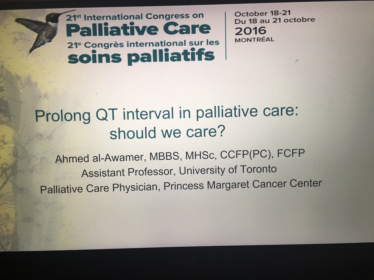ahmed_al_awamer's tweet photo. Thrilled to speak about drug safety in PC and QT syndrome today at #PalCareCongress
#pallonc #hpm #palliativecare #PAL2016 #oncopharm https://t.co/pGwvV3zCjE