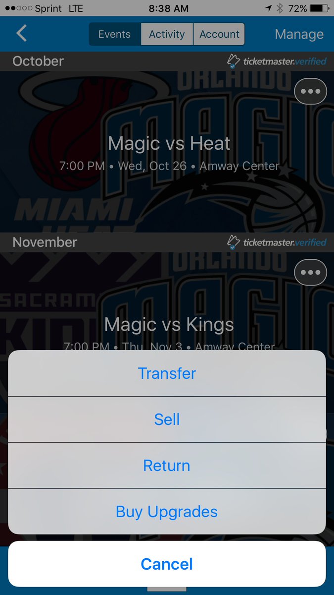 meg_upham's tweet photo. When you're finally able to Return your tickets for games you cannot attend!! #PUREMAGIC #MagicMoney #SeatUpgradesHereWeCome https://t.co/42P8r2dhhg