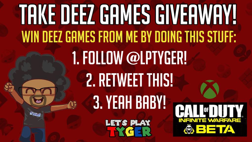 LPTyger's tweet photo. I have dem CALL OF DUTY BETA CODES! Giving away at least 10 today! Follow and RT to win! #InfiniteWarfare #codbeta #infiniteWarfarebetacode https://t.co/aet6JjavCY