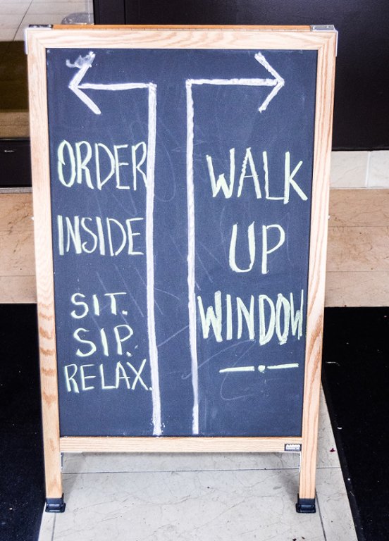 If you're in a rush stop by our walk up window and order our freshly brewed italian coffee and fresh baked goodies!