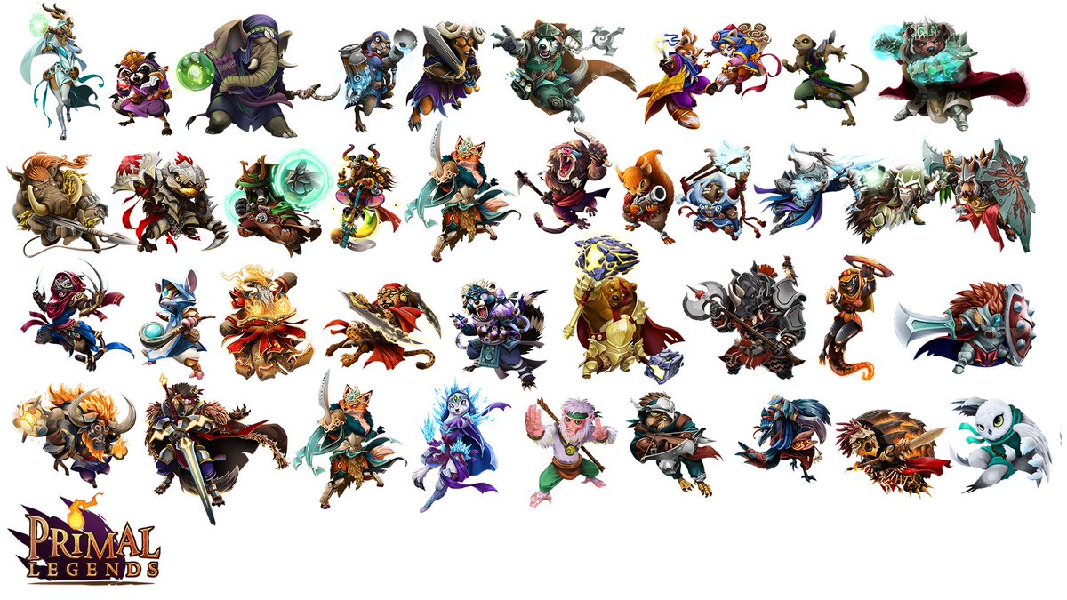 Sprinkle a dose of #wildness to your Friday with this selection of Primal Legends Hero Artworks from our amazing Creatives #Artwork #Animals