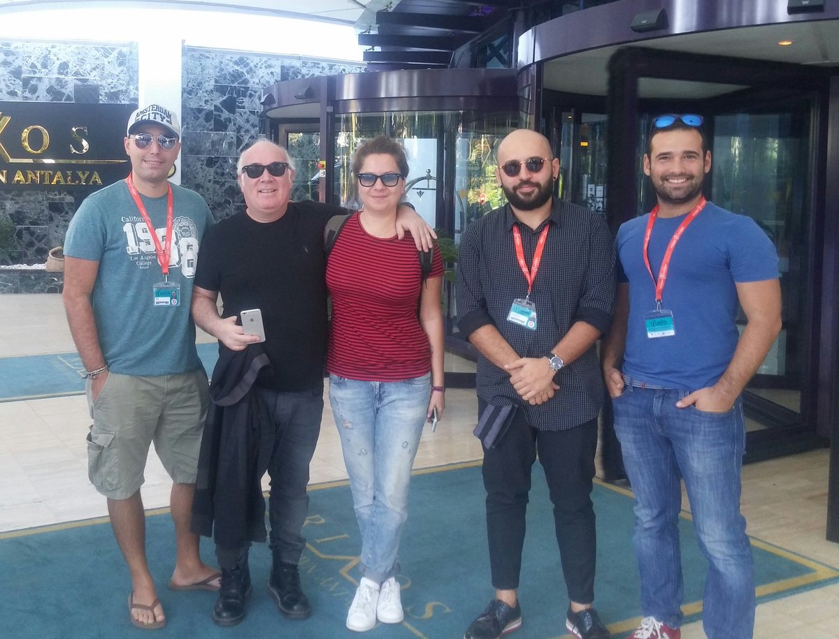 Oyuncularimiz Guven Kirac ve esi Basak Kirac, Cenk Dogar, produksiyon amiri Gencay Kamisoglu Antalya'ya tesrif ettiler. #antalyaff #beginner