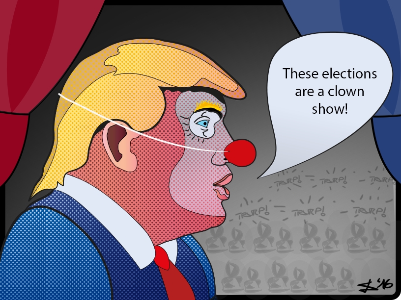 lorenzs_tv's tweet photo. "These elections are a clown show! " #Trump #Clinton #hillary
#TrumpvsClinton #TrumpBookReport https://t.co/ZbTXIXH50A