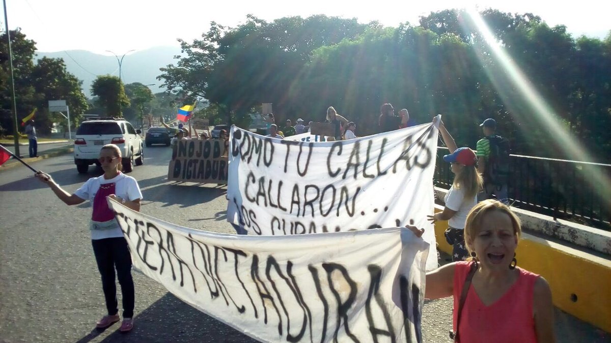 Algunas pancartas que llevan los manifestantes | Foto: @AleReporta 