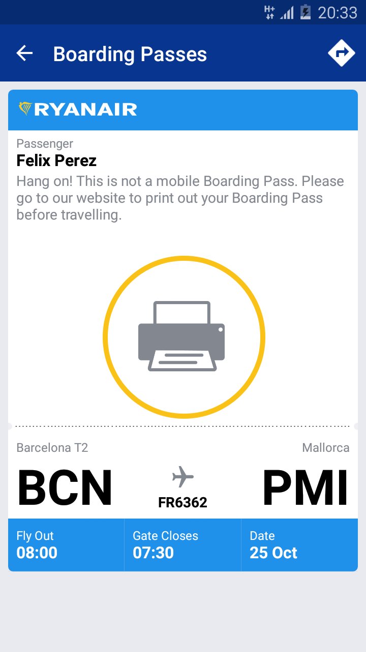 Ryanair on Twitter: "@felixperezcodur Please click boarding pass. MC" / Twitter