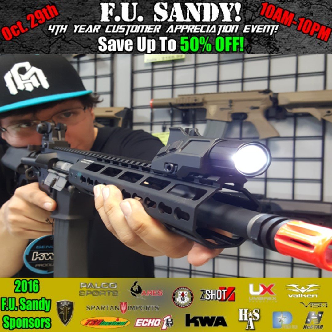 HotSpotAirsoft's tweet image. Check out the NEW NcStar Flashlight / Front Sight Combo Ft. Pressure Switch, Strobe Feature, and Switches on Both Sides!!
#ncstar #fusandy