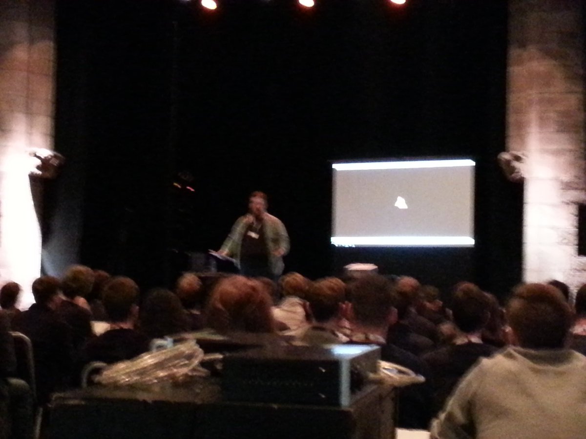 samhughesvo's tweet photo. .@willmortonaudio kicking off the #AWEdioJam for the weekend with a fantastic talk! #gameaudio #AWEdio & my standard blurry photo... https://t.co/gpHwdrA3Ym