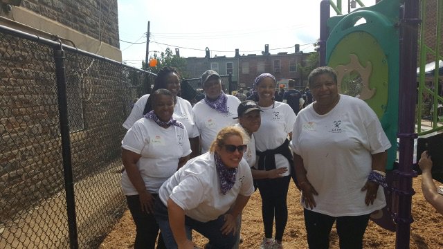 #FamilyRecoverProgram #Kaboom
CASA staff builds a playground with FRP.