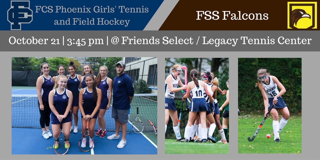 FCSphoenix's tweet photo. #FCSphoenix Girls' Tennis and Field Hockey take on @FSSAthletics in @FSL_Athletics action today. @MLineSports @RallyPhilly #theroof https://t.co/mxT9KfeAbJ