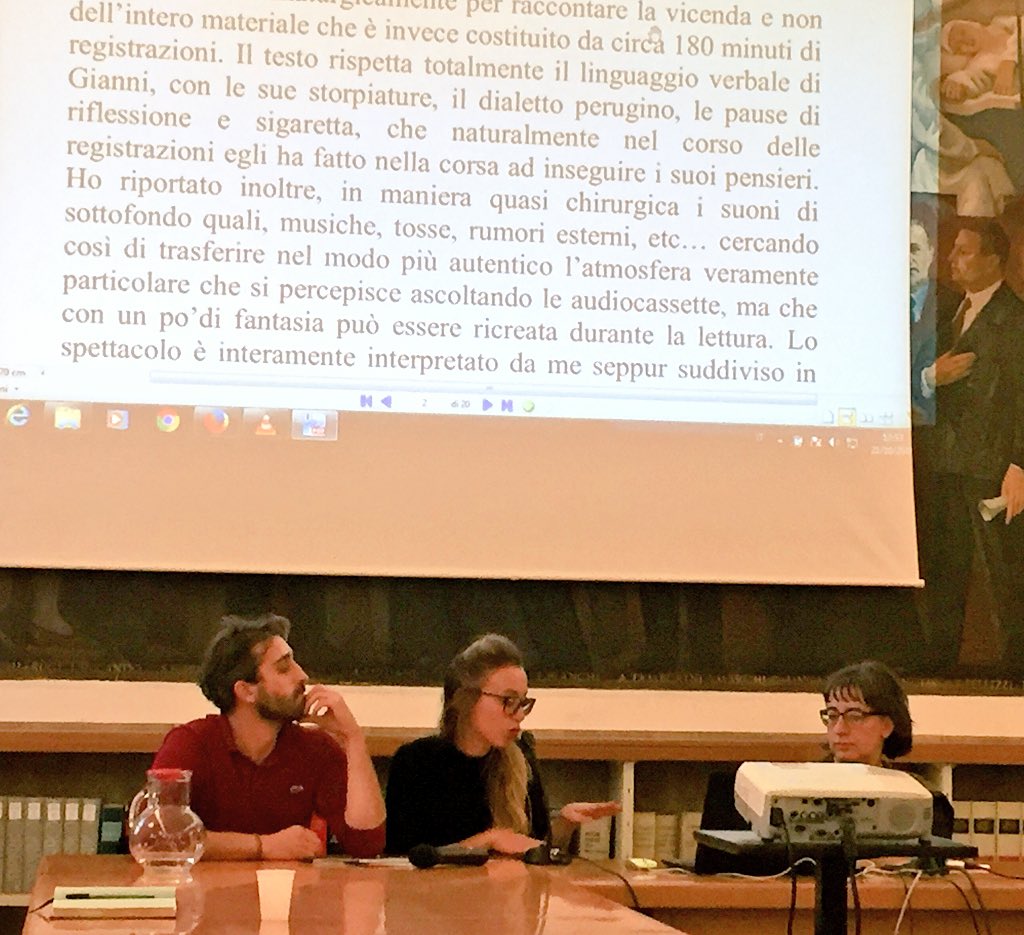 Simone Pacini (@fattiditeatro) on Twitter photo Michelangelo Bellani e Caroline Baglioni <a href="/SocietaSpettaco/">SocietĂ Spettacolo</a> raccontano il loro #Gianni alla prof.ssa Calamai, glottologa #spettatorefest Michelangelo Bellani e Caroline Baglioni <a href="/SocietaSpettaco/">SocietĂ Spettacolo</a> raccontano il loro #Gianni alla prof.ssa Calamai, glottologa #spettatorefest