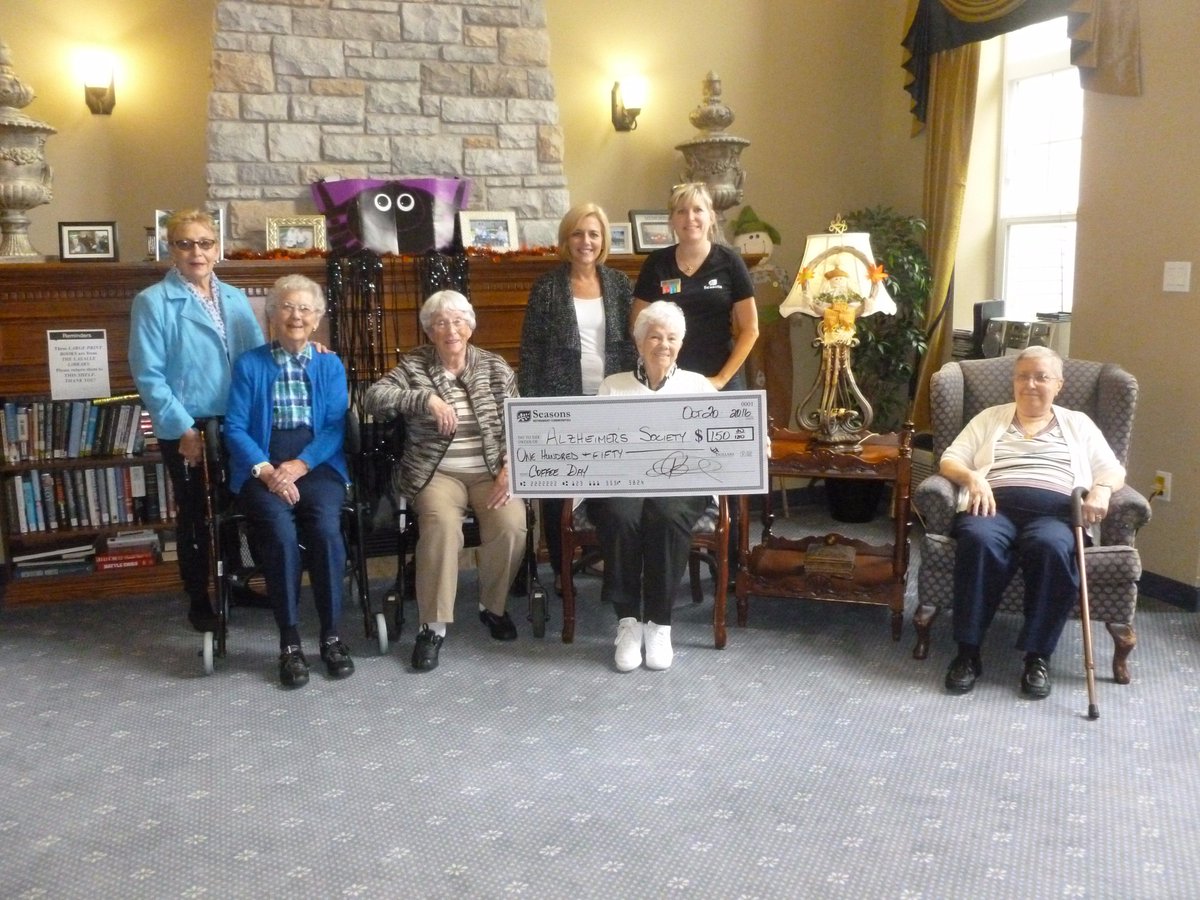 ASWE_Care's tweet photo. Thank you @SeasonsRC Royal Oak Village for hosting an #AlzCoffeeBreak in support of local programs & services! #raiseamug #YQG https://t.co/KndHddCyjg