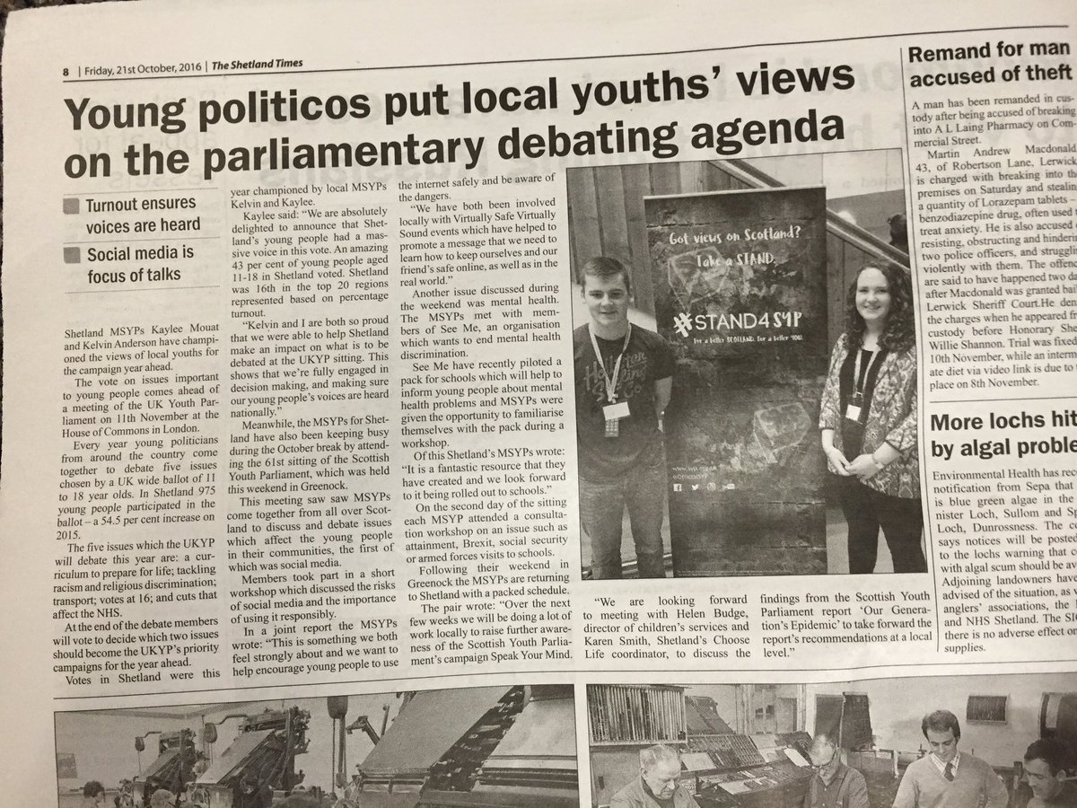 ShetlandYouth's tweet photo. Fab coverage from our friends at @shetlandtimes for @DofEScotland Awards & @OfficialSYP #SYP61 #TruthAboutYouth https://t.co/shVz004GS2