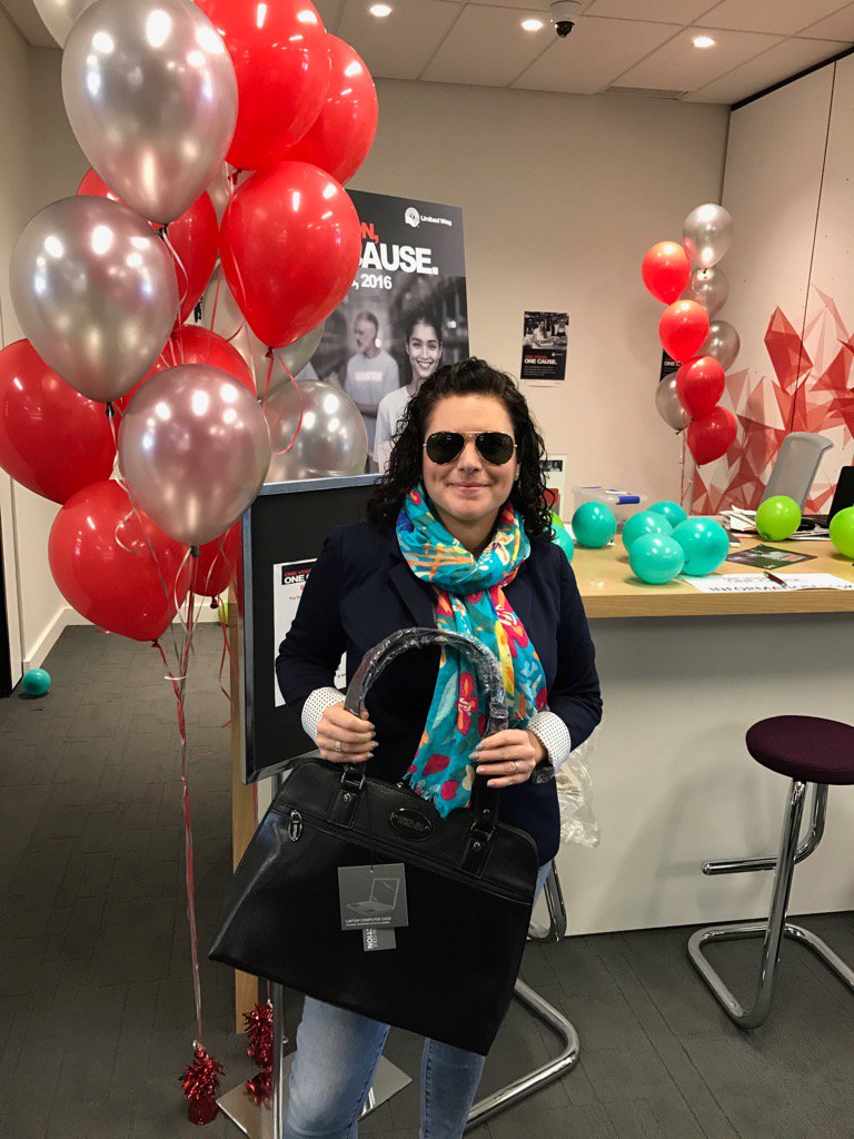 nofil_ter's tweet photo. @DHUnitedWay Congrats Nathalie on winning a Kenneth Cole bag in our balloon pop! #DHBremner #DHUnited https://t.co/0p5Hk8ip3B