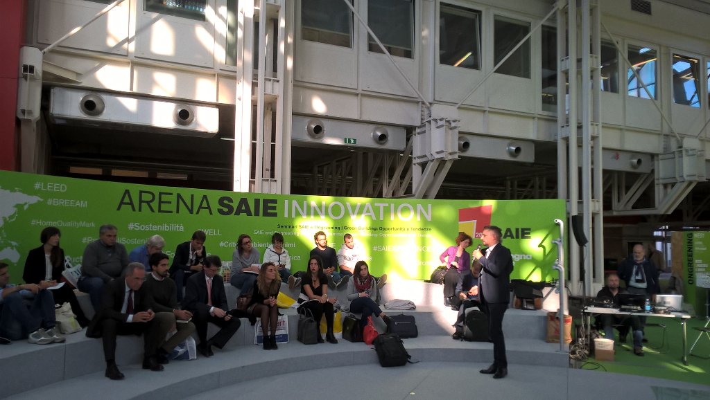 Eleonorasablon3's tweet photo. Tech speech di @MR_MREnergy su #voc e#leed al #saieinnovation con @ongreening https://t.co/NNoBij4HBk