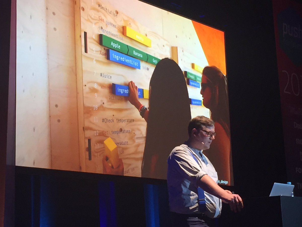 pushconf's tweet image. Literally a hands-on experience for coding @kindesign #push16 #physicalprogramming