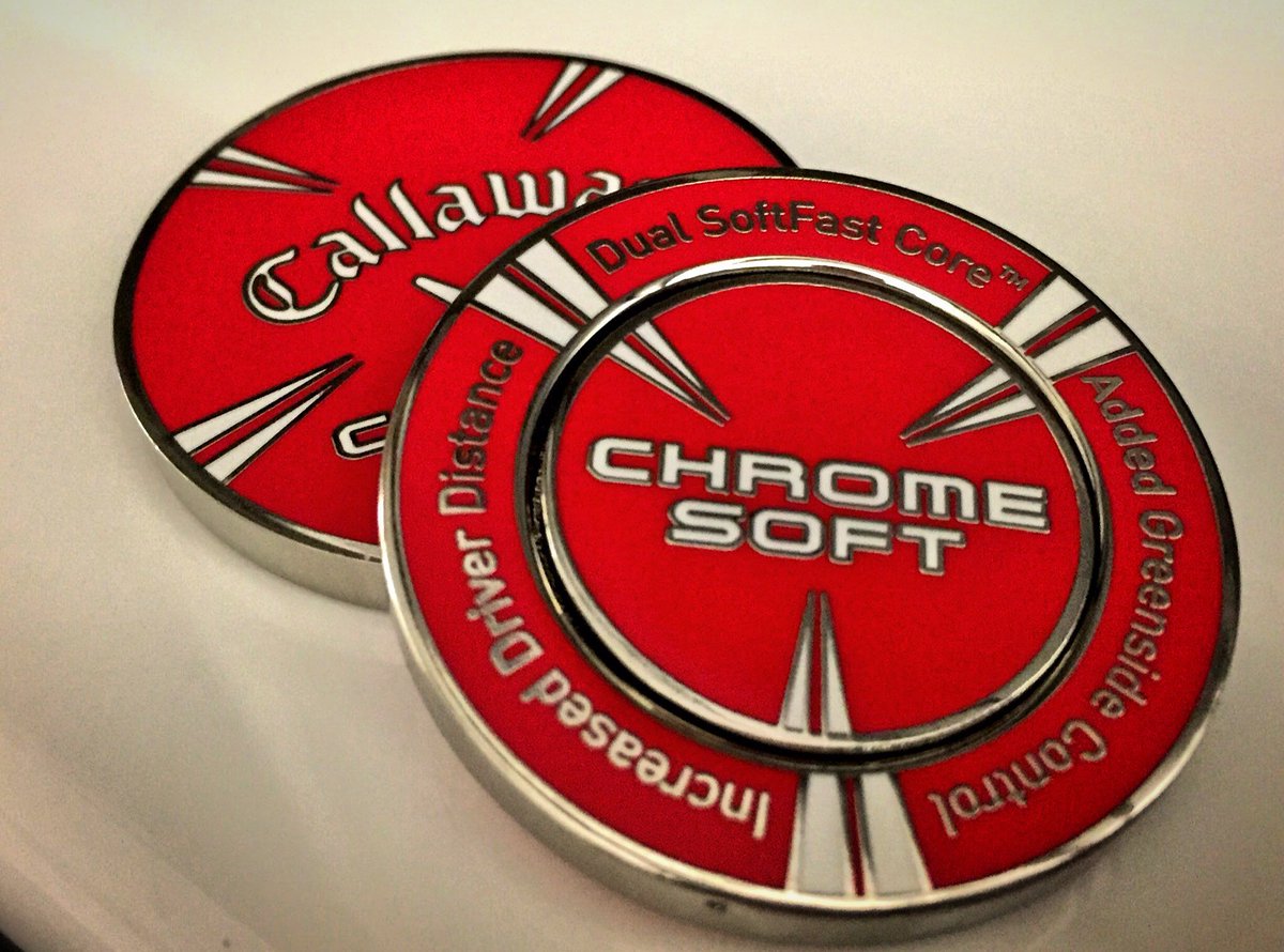 CallawayGolfEU's tweet image. We’re giving away some of these #ChromeSoft markers! Simply RT &amp;amp; Follow to win 1 of 10 of these very Ltd Ed beauties