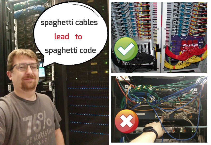 Words of wisdom from OpenVZ father (<a href="/kolyshkin/">Kir Kolyshkin 🇺🇸</a>): keep  your cables in order!