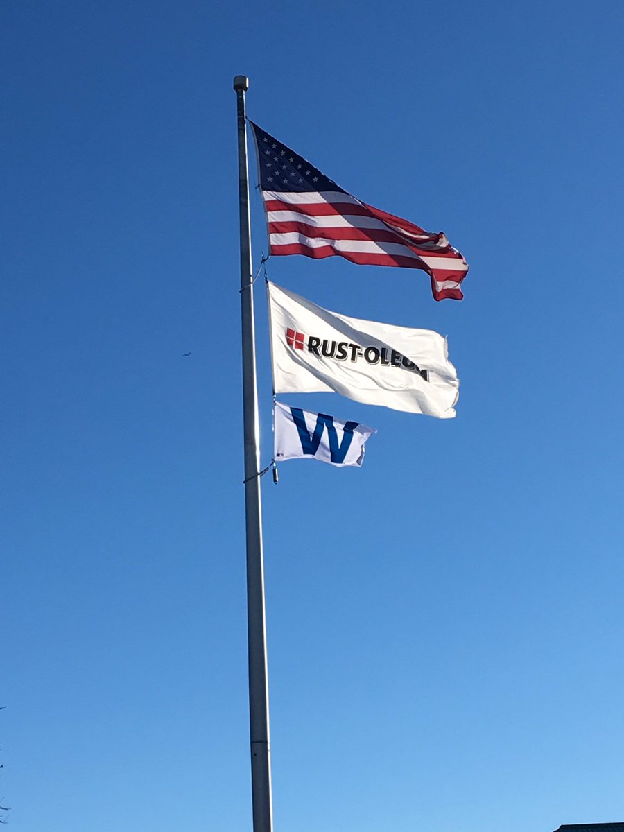 ROcareers's tweet photo. @RustOleum Supporting the @Cubs! #FlyTheW https://t.co/LVg1ohwIrS