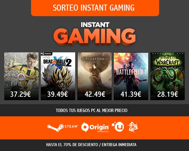 InstantGamingES's tweet image. 🔥 SORTEO INSTANT GAMING🔥
 instant-gaming.com

GANA 1 JUEGO PC EN IG!

RT y sigue @InstantGamingES para participar
Hasta 28/10