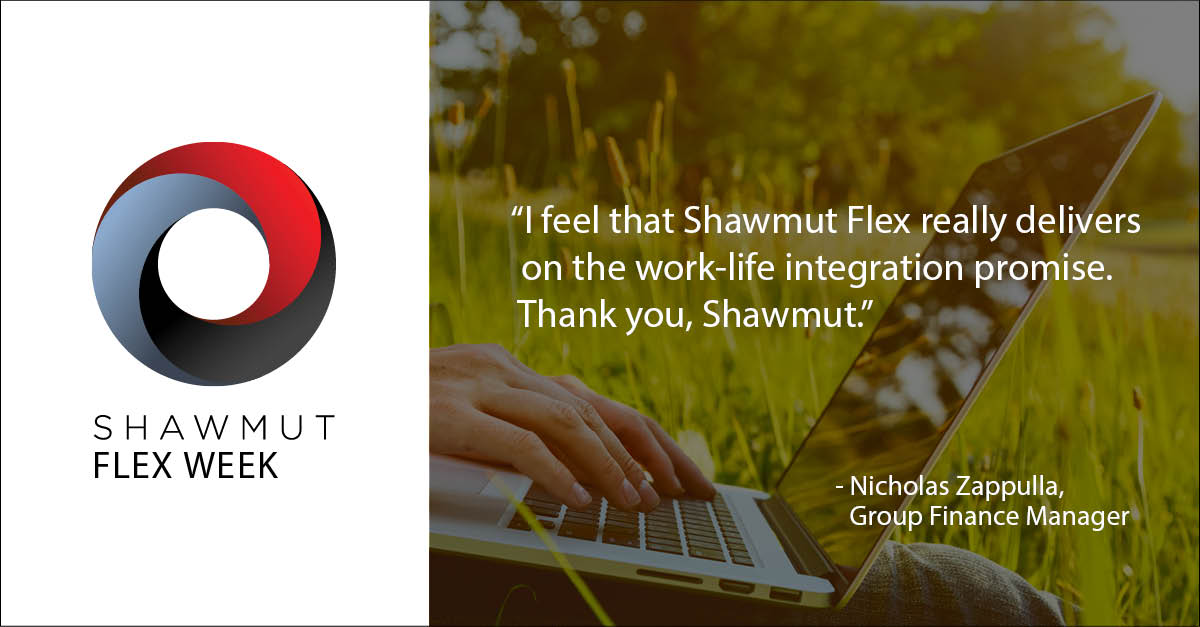 Shawmut_Builds's tweet photo. For our last day of #FlexWork, we bring you Nicholas Zappulla who utilizes #ShawmutFlex to telecommute once a week. https://t.co/cap5iepmRl https://t.co/LtsCUXHrwk