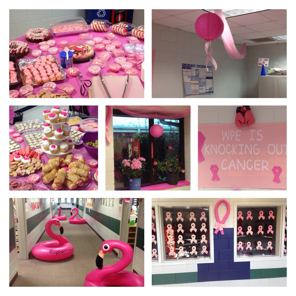 VelmaDonnell's tweet photo. WPE is knocking out cancer! Pink is everywhere! 🎀@ValarieLawson15 #ThinkPink@LCSS_AWAnderson @LibertyCoSchool https://t.co/fQyOFVu3Uq