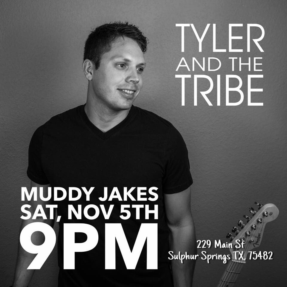 TribeStreetTeam's tweet photo. Good morning! Looking to get @tylernthetribe back on the road. Show in #SulphurSprings Saturday 11/5 at #MuddyJakes. Spread the word. https://t.co/ixMy6g69Kv